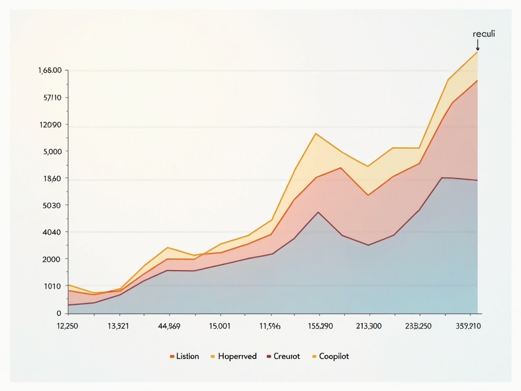 Trend chart of brand citations in Claude and Copilot