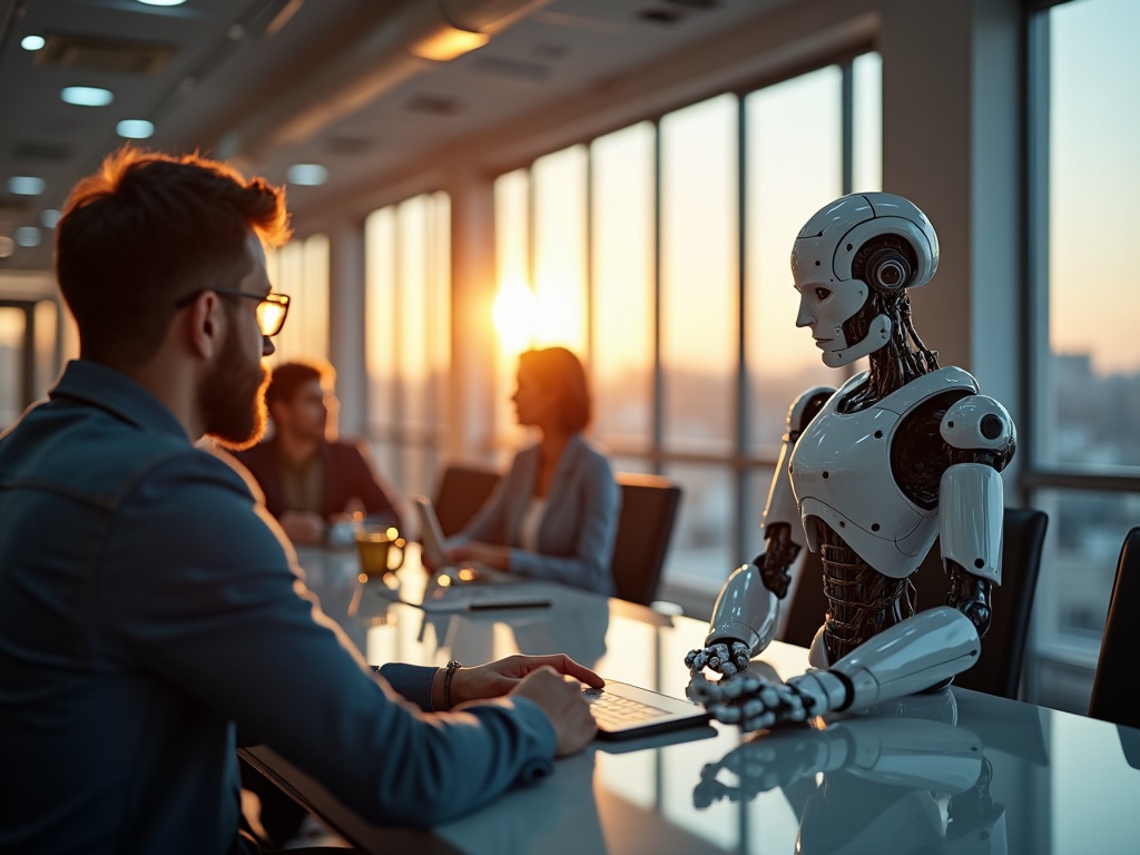 Technical support team working on AI model optimization