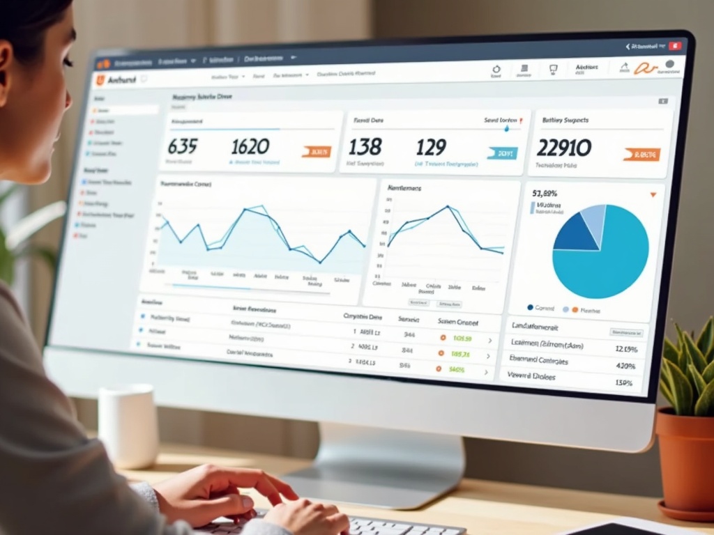 Semrush dashboard with AI-powered keyword analysis