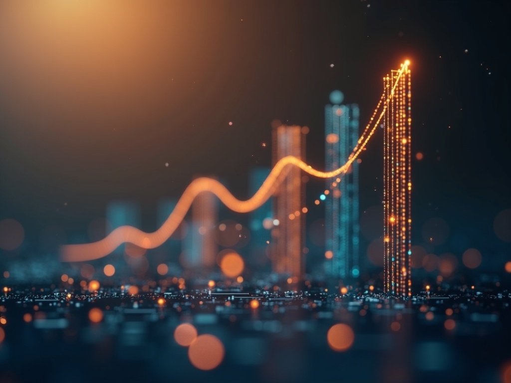 Estrategia SEO blockchain 2026 con gráfico de crecimiento de tráfico orgánico