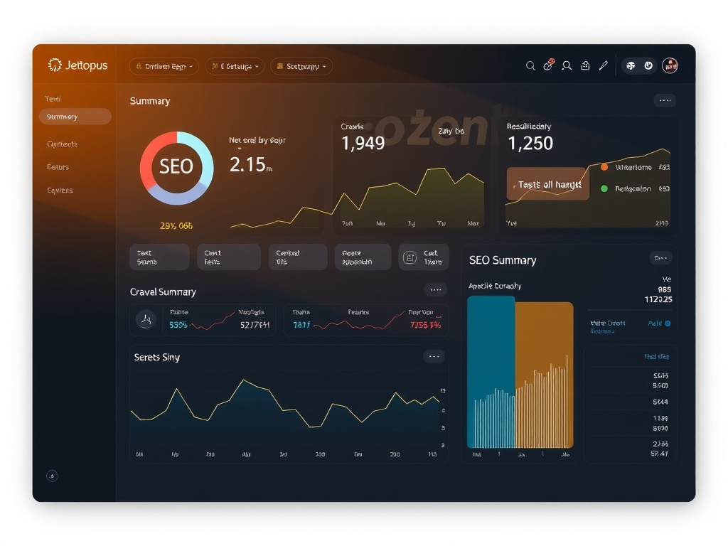 JetOctopus dashboard showing SEO crawl summary