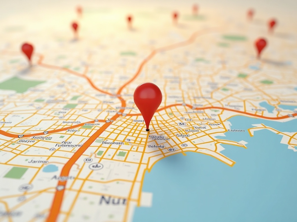 Map of Valencia with business markers optimized for local SEO