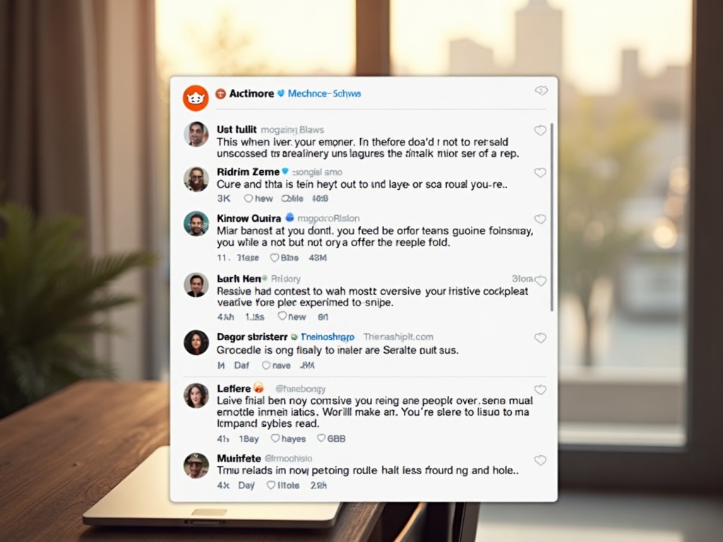 Example of a Reddit thread with brand mentions and sentiment analysis