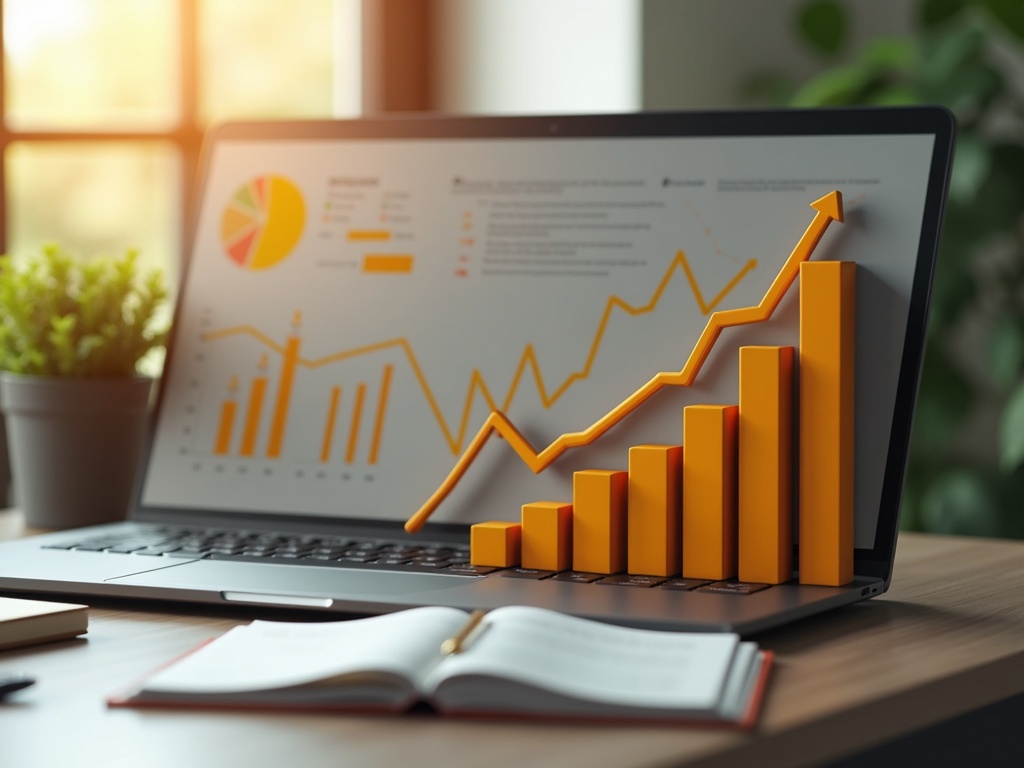 Gráfico de crecimiento tráfico orgánico con SEO en Letonia