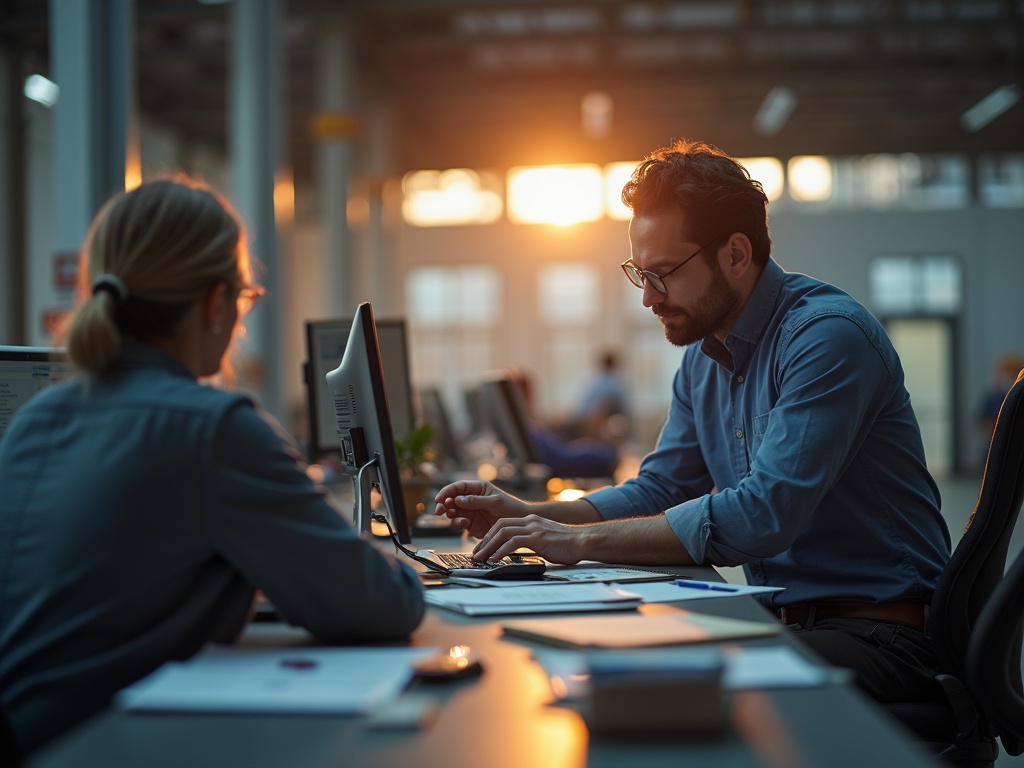 SEO for manufacturers 2026: industrial strategy in a factory office