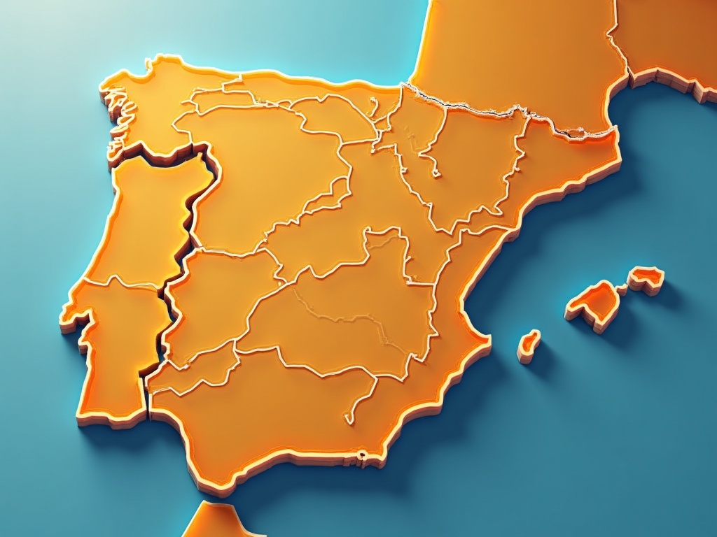 Estrategias de SEO en España 2026 con mapa de España y gráficos de tendencias