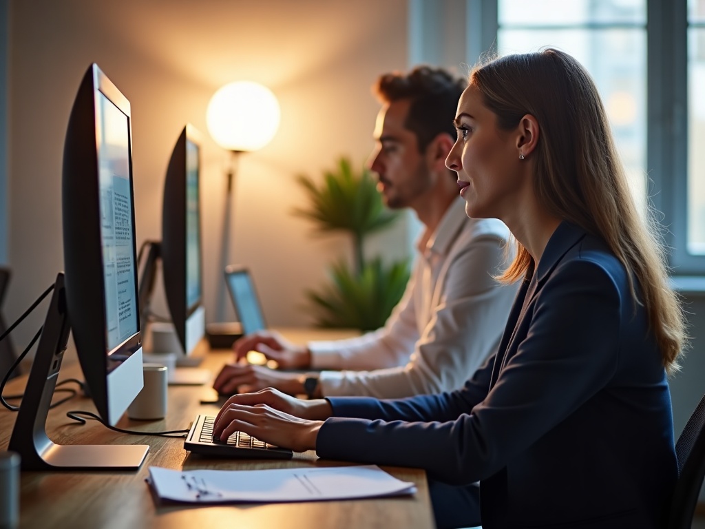 Servicios de agencia SEO en España con equipo trabajando en ordenadores