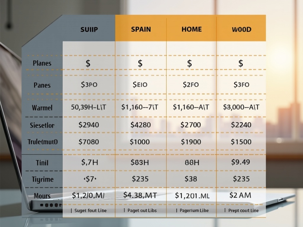 SEO prices in Spain: comparative fee table