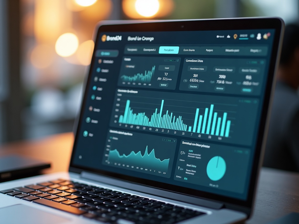 Dashboard de herramienta Brand24 midiendo citaciones en IA generativa