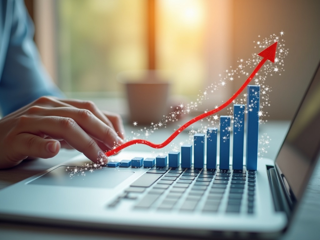 Gráfico de crecimiento de tráfico orgánico tras contratar un plan SEO