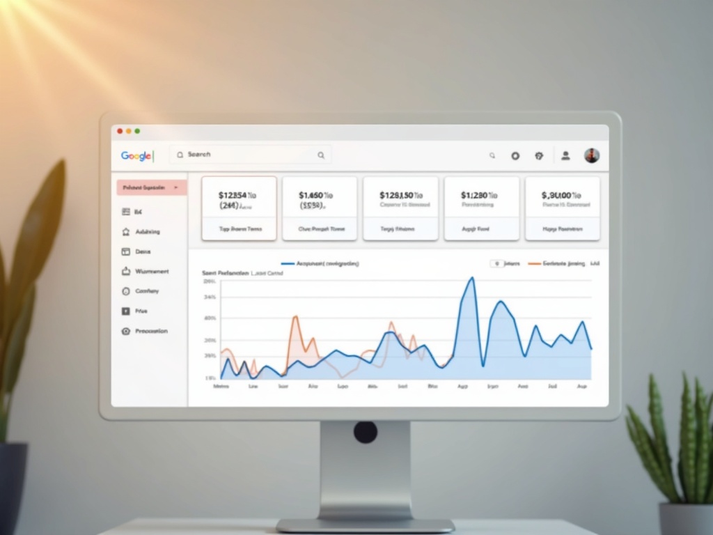 Panel de Google Search Console mostrando métricas de rendimiento SEO